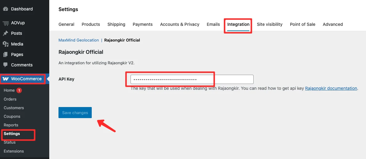 rajaongkir-integrasi-key