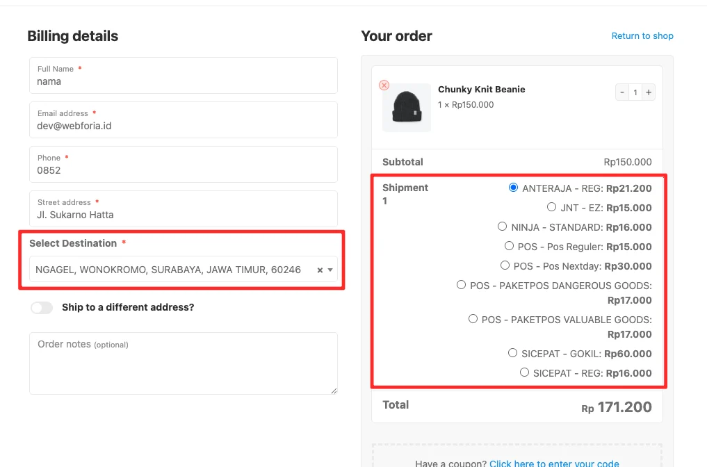 rajaongkir-test-checkout